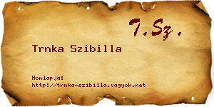 Trnka Szibilla névjegykártya